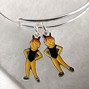 ALEX AND ANI Best Friends Emoji Duo Charm Bangle Bracelet